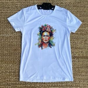 Women FRIDA KHALO casual top Sz S